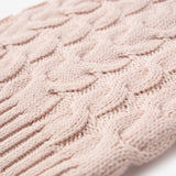 Pale Pink Horseshoe Cable Knit Baby Hat