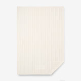 Whisper White Horseshoe Cable Knit Baby Blanket