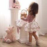 Fairytale Wonderland Organic Muslin Ruffle Bloomer with Straps & Bodysuit