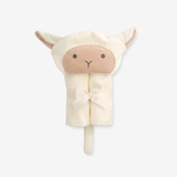 Cream Lambie Hooded Baby Bath Wrap