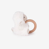 Plush Lamb Wooden Ring Rattle