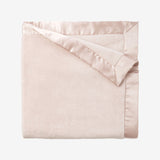 Pale Pink Satin Trim Flannel Fleece Baby Stroller Blanket