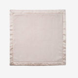 Pale Pink Satin Trim Flannel Fleece Baby Security Blanket