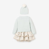 Snow Angel Sweater Skirt Set & Pom Hat