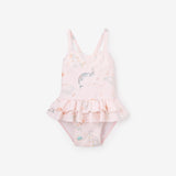 Pink Sea Magic Baby Ruffle Swimsuit