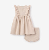 Embroidered Floral Cotton Knit Dress