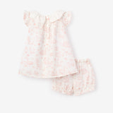 Swan Toile Swiss Dot Dress + Bloomer