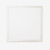 White Satin Trim Flannel Fleece Baby Security Blanket