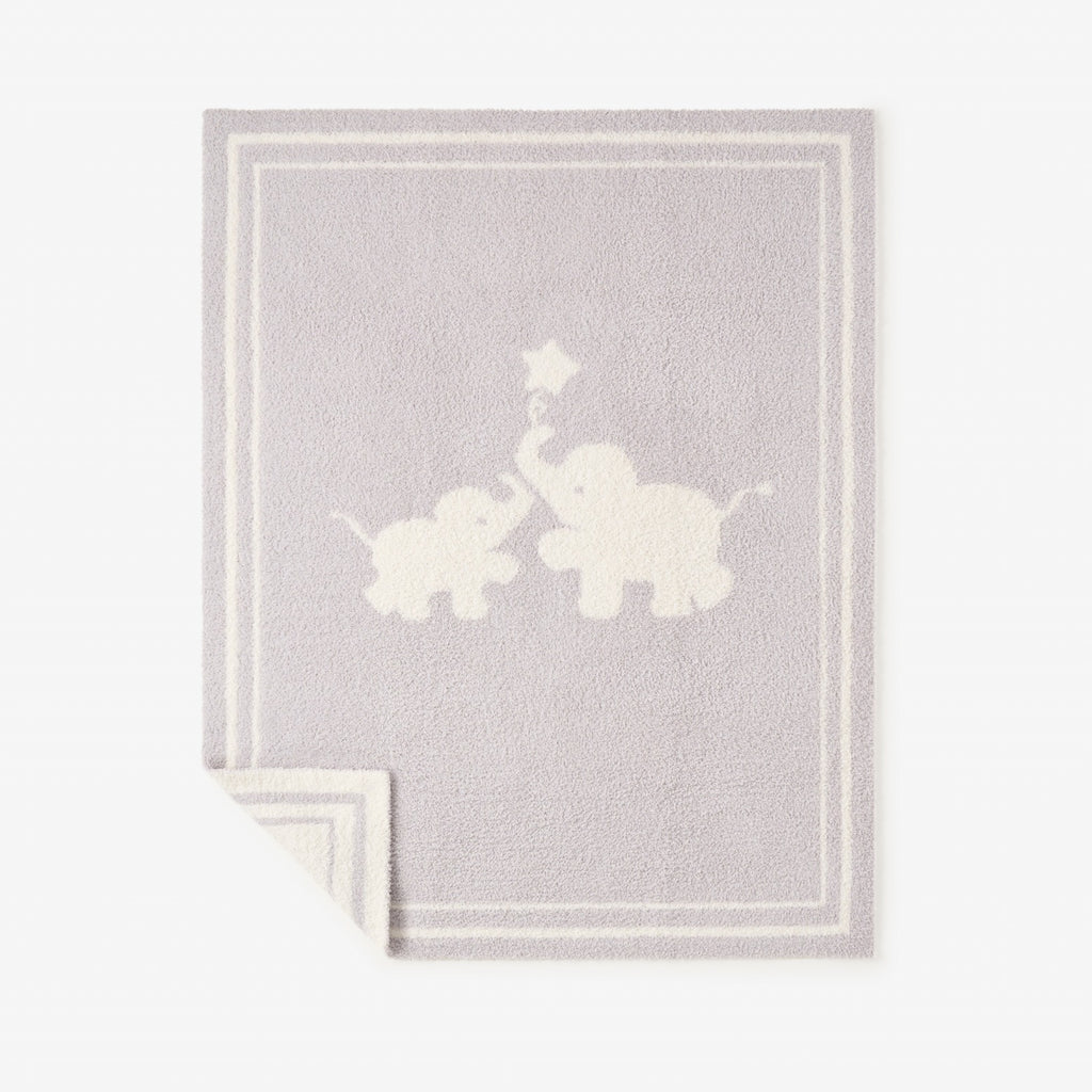 Elephant Feather Knit Baby Blanket