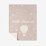 Taupe Hot Air Balloon Feather Knit Baby Blanket