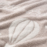 Taupe Hot Air Balloon Feather Knit Baby Blanket