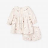 Magical Mouse Cameo Stripe Mini Cord Lace Collar Dress + Bloomer Se