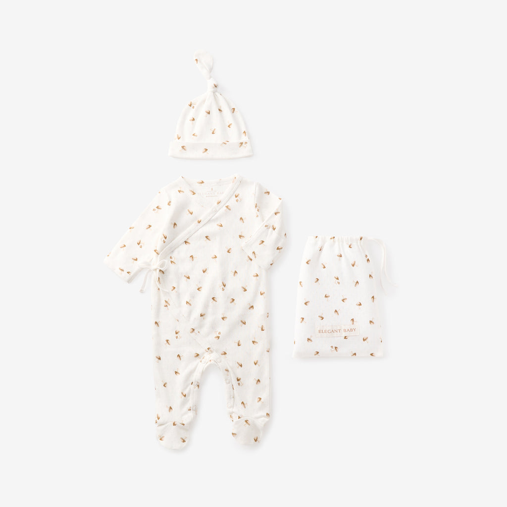 Forest Forager Organic Cotton Pointelle Layette 2PC Set