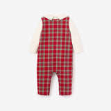 Holiday Red Tartan Jon Jon + Shirt Set