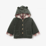 Velvet/Winter Tartan Reversible Coat