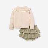 Mushroom Embroidered Collar Sweater + Skirt Set