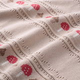 Mushroom Fairisle Knit Baby Blanket