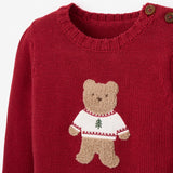 Bear Sweater + Winter Tartan Pant Set