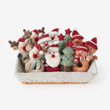 Holiday Plush & Knit Rattle Basket - 12PC