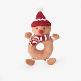 Holiday Plush & Knit Rattle Basket - 12PC
