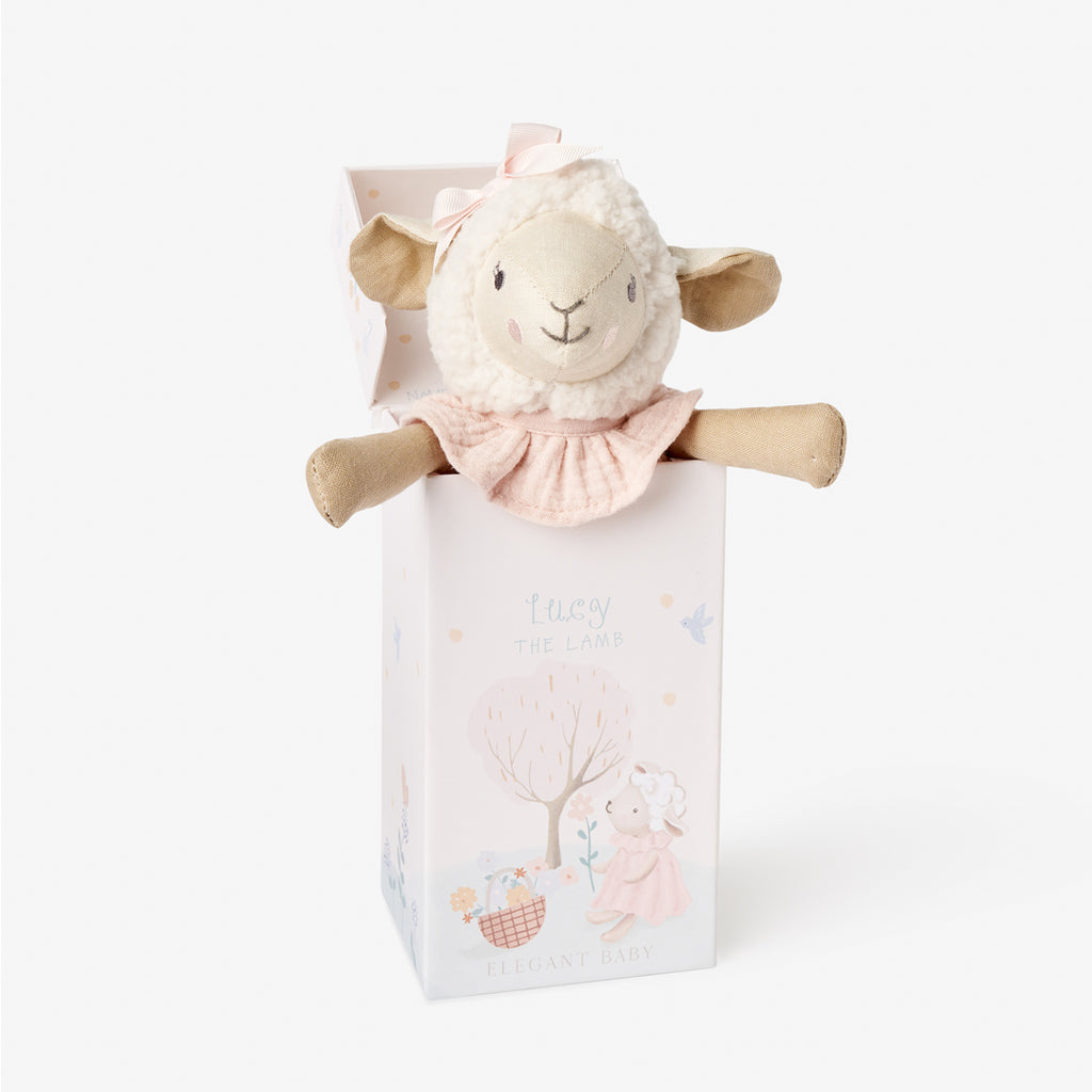 10" Lucy the Lamb Linen Toy Boxed