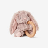 Plush Bunny Wooden Ring Rattle