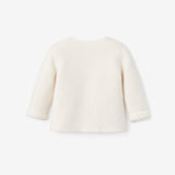 Whisper White Sofia + Finn Knit Baby Cardigan