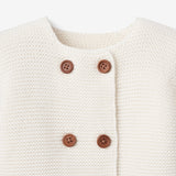 Whisper White Sofia + Finn Knit Baby Cardigan