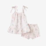 Sea Magic Organic Muslin Tie Top + Bloomer Set