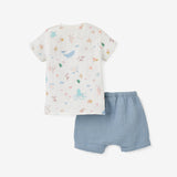 Ocean Adventure Organic Muslin Tee + Short Set