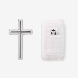 Eyelet Covered Bible & Cross Christening Gift Set