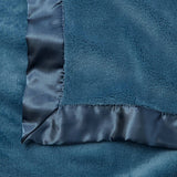 Dark Teal Coral Fleece Baby Stroller Blanket