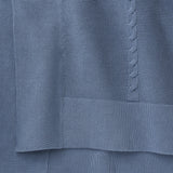 Slate Cable Garter Knit Baby Blanket
