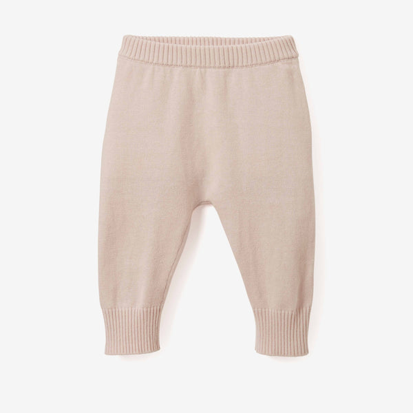 Pale Pink Fine Knit Cotton Baby Pant