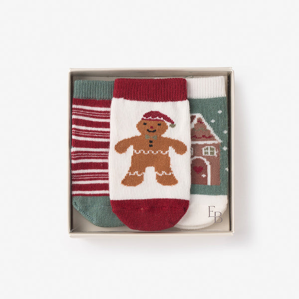 Gingerbread Christmas Socks 3pk