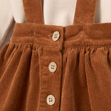 Rust Corduroy Overall Skirt & Bodysuit