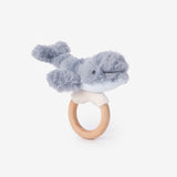 Whale Plush Wooden Ring Rattle
