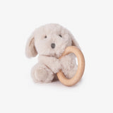 Puppy Plush Wooden Ring Rattle