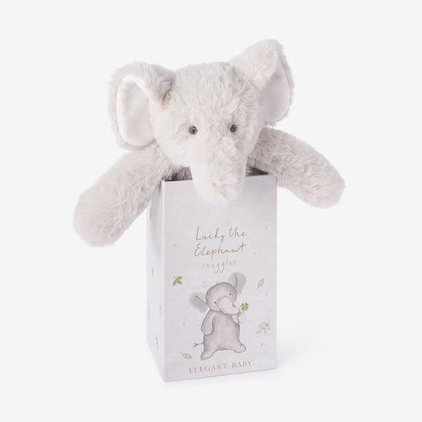 Lucky the Elephant Snuggler Plush Security Blanket w/ Gift Box
