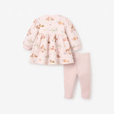 Forest Family Organic Printed Fleece Dress + Rib Legging Set