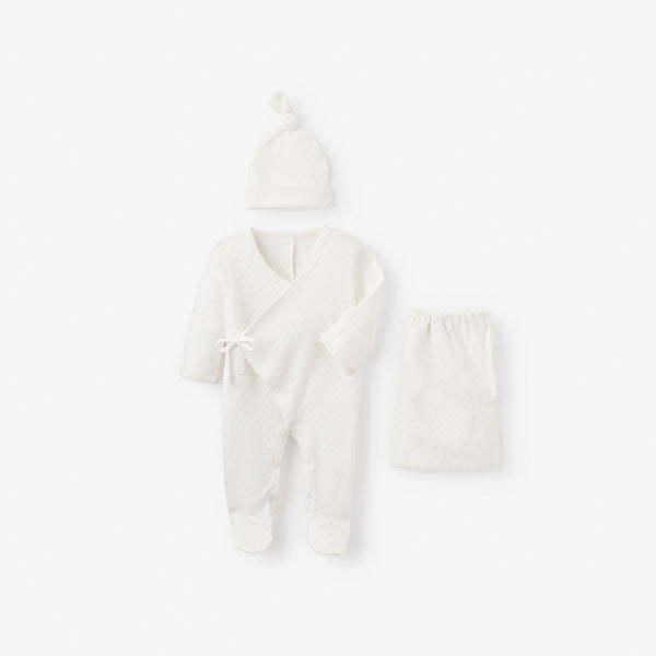 Organic Cotton Pointelle 2 Piece Preemie Layette Set