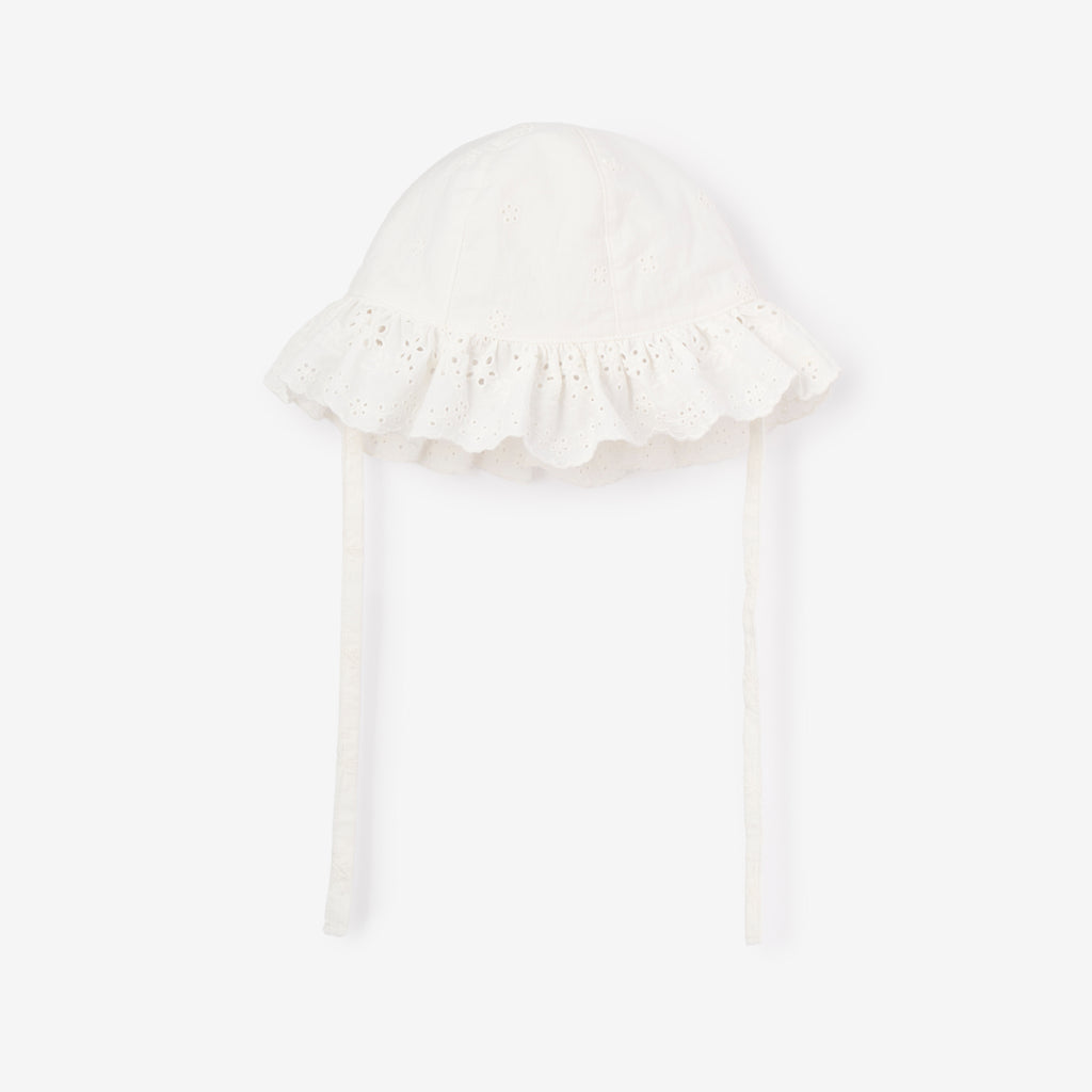 Eyelet Lace Ruffle Sunhat