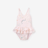 Pale Pink Sea Magic Baby Ruffle Swimsuit