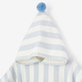 Pale Blue Cabana Stripe Terry Poncho