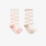 Ballet Knee-High Non Slip Baby Socks 2 Pack