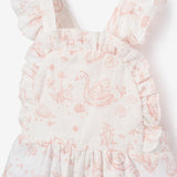 Swan Toile Flutter Sleeve Romper