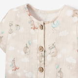 Birthday Print Organic Cotton Muslin Jumpsuit