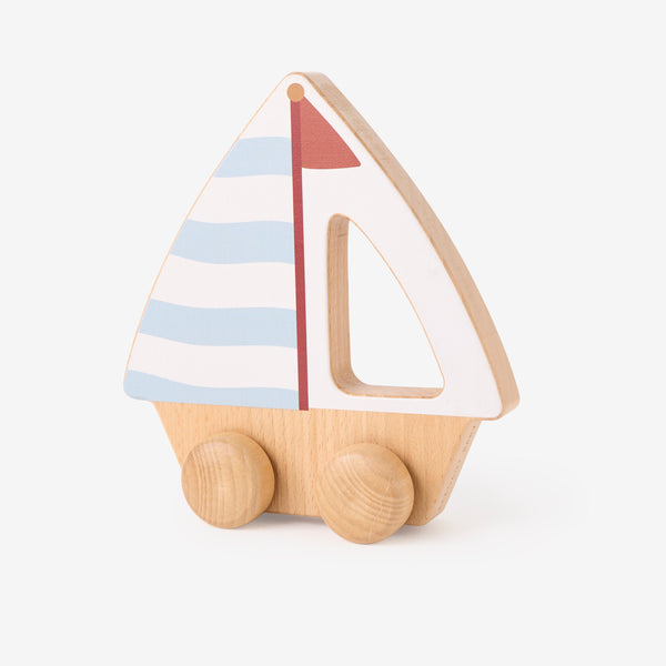 Wooden Push Toy Sail Boat