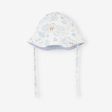 Oxford Stripe & World Explorer Print Reversible Sunhat