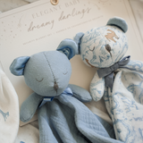 Blue "Sleepy Pals" Organic Security Blanket Set